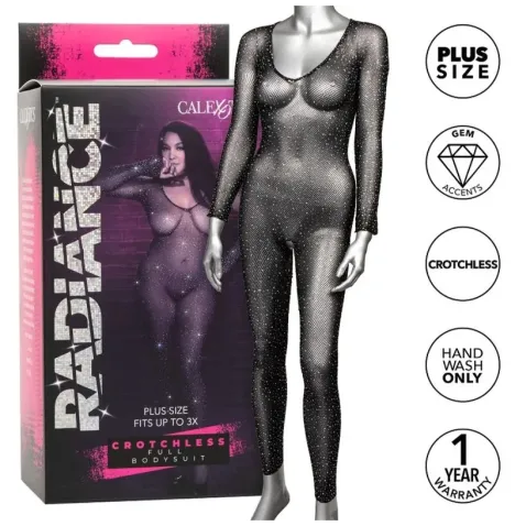 CALEXOTICS - RADIANCE GANZKÖRPER-BODYSUIT RHINE IN ÜBERGRÖSSE OHNE SCHRITT