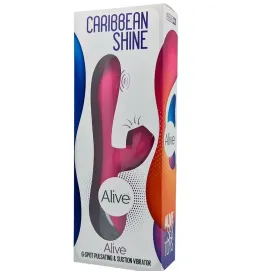 ALIVE - CARIBBEAN SHINE VIBRATOR and SUCTION CUP FUCHSIA