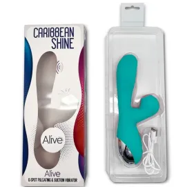 ALIVE - CARIBBEAN SHINE VIBRADOR and SUCCIONADOR AZUL