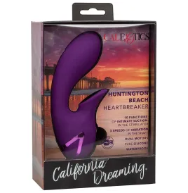CALEXOTICS - HUNTINGTON BEACH HEARTBREAKER STIMULATOR and SUCTIONER PURPLE BY CALIFORNIA DREAMING