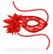 OHMAMA - MASQUES MASQUES DENTELLE ET FLEUR ROUGE OHMAMA - MASQUES MASQUES DENTELLE ET FLEUR ROUGE