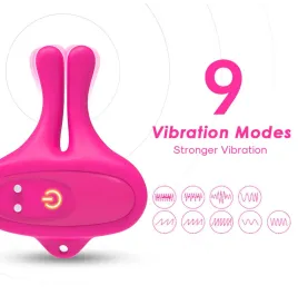 ARMONY - PINCES À TÉTONS MAGNÉTIQUES VIBRATOIRES EN FORME DE LAPIN ROSE