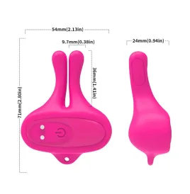 ARMONY - RABBIT SHAPE VIBRATION MAGNETIC NIPPLE CLAMPS PINK