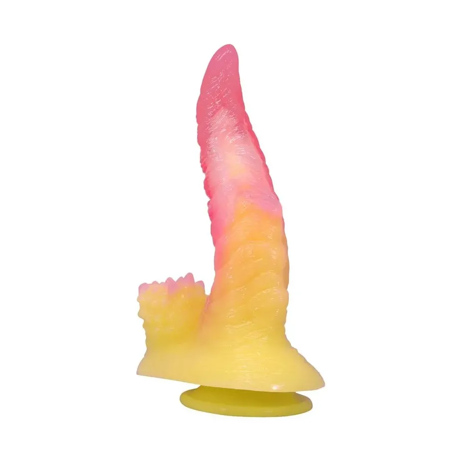POWER MONSTERS - GODEMICHET MONSTRE ONDULÉ FANTASY AVEC VENTOUSE 22,5 CM Ø 5,5 CM ROSE ET JAUNE POWER MONSTERS - GODEMICHET MONSTRE ONDULÉ FANTASY AVEC VENTOUSE 22,5 CM Ø 5,5 CM ROSE ET JAUNE