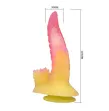 POWER MONSTERS - GODEMICHET MONSTRE ONDULÉ FANTASY AVEC VENTOUSE 22,5 CM Ø 5,5 CM ROSE ET JAUNE POWER MONSTERS - GODEMICHET MONSTRE ONDULÉ FANTASY AVEC VENTOUSE 22,5 CM Ø 5,5 CM ROSE ET JAUNE
