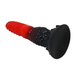POWER MONSTERS - DILDO FANTASY DRAGO DI FUOCO CON VENTOSA 24,5 CM Ø 5,8 CM ROSSO E NERO