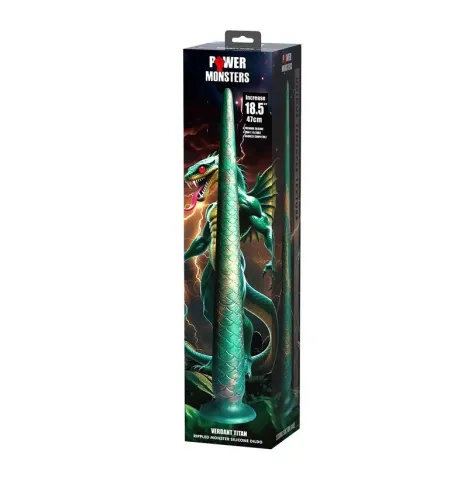POWER MONSTERS - WILDWYRM TAIL BICOLOR FANTASY GODEMICHET EN SILICONE 47 CM Ø 4 CM
