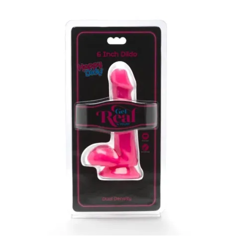 GET REAL - HAPPY DICKS DILDO 12 CM BALLS PINK