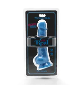 GET REAL - HAPPY DICKS 19 CM CON TESTÍCULOS AZUL