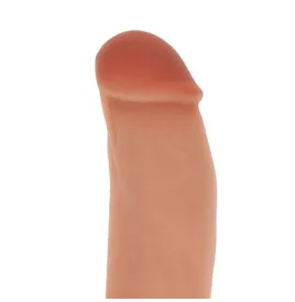 GET REAL - DILDO SILICONA 18 CM CON TESTÍCULOS NATURAL