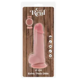 GET REAL - PÉNIS RÉALISTE DE LUXE AVEC TESTICULES EXTRA ÉPAIS DE 17 CM