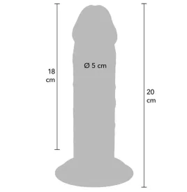 GET REAL - DELUXE THICK DOUBLE-DENSITY TPE DONG 20 CM