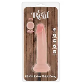 GET REAL - DILDO DELUXE DONG GRUESO DE DOBLE DENSIDAD TPE 20 CM