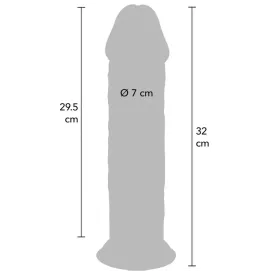 GET REAL - PÉNIS DE LUXE ÉPAIS DOUBLE DENSITÉ EN TPE 32 CM