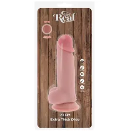 GET REAL - DELUXE REALISTIC PENIS WITH TESTICLES EXTRA THICK 23 CM