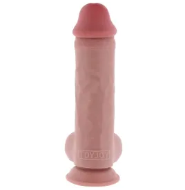 GET REAL - PENE REALÍSTICO DELUXE CON TESTÍCULOS EXTRA GRUESO 28 CM