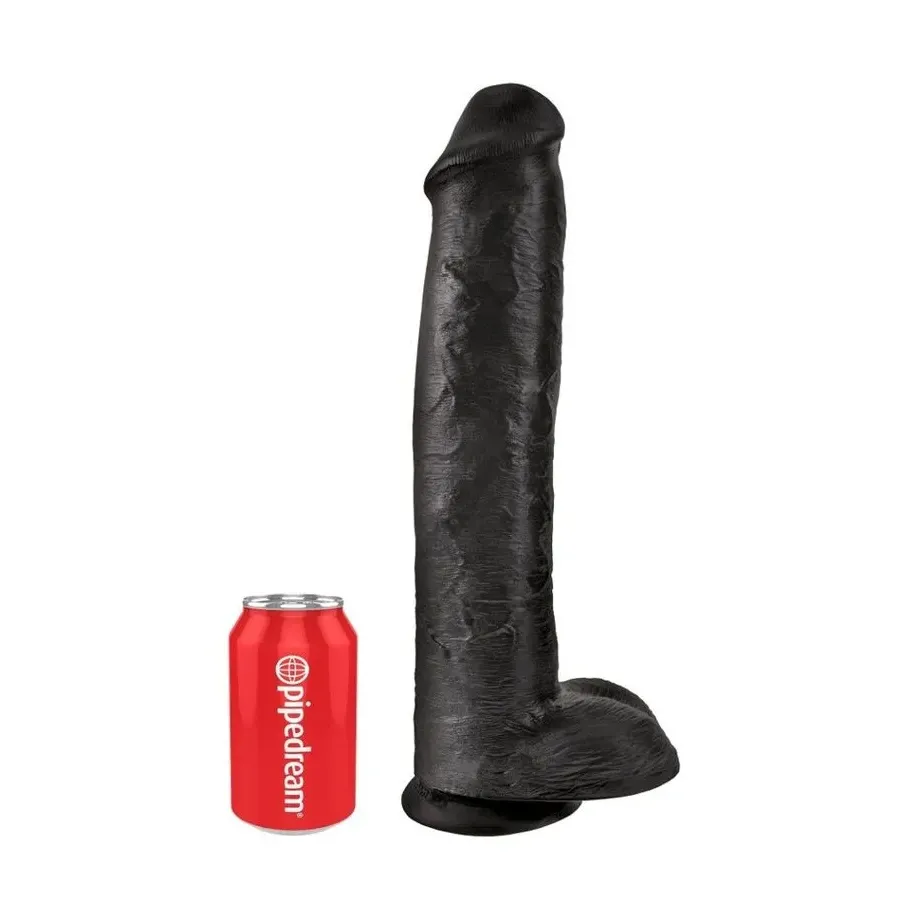 KING COCK - DILDO REALISTICO CON TESTICOLI 38 CM NERO KING COCK - DILDO REALISTICO CON TESTICOLI 38 CM NERO