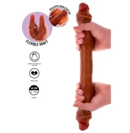 GET REAL - DILDO IN SILICONE A DOPPIA ESTREMITÀ CARAMELLO 46 CM