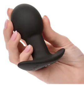 CALEXOTICS - ROCK BOTTOM ANAL PLUG 10 VIBRATIONS SILICONE BLACK