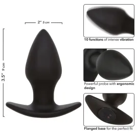 CALEXOTICS - ROCK BOTTOM PERFECT ANAL PLUG 10 VIBRATIONEN SILIKON SCHWARZ