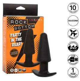 CALEXOTICS - ROCK BOTTOM TAPERED ANAL PLUG 10 VIBRATIONS SILICONE NOIR