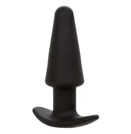 CALEXOTICS - ROCK BOTTOM PLUG ANAL CÓNICO 10 VIBRACIONES SILICONA NEGRO