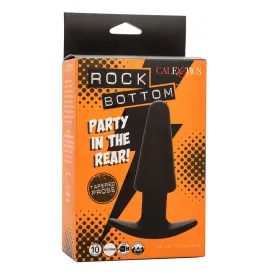 CALEXOTICS - ROCK BOTTOM PLUG ANAL CÓNICO 10 VIBRACIONES SILICONA NEGRO