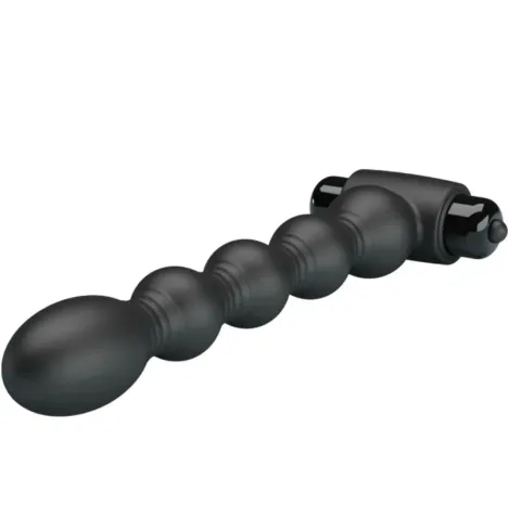 PRETTY LOVE - LYNN SILICONE ANAL PLUG 10 VIBRATIONS BLACK