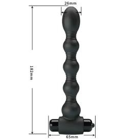 PRETTY LOVE - LYNN PLUG ANAL SILICONA 10 VIBRACIONES NEGRO