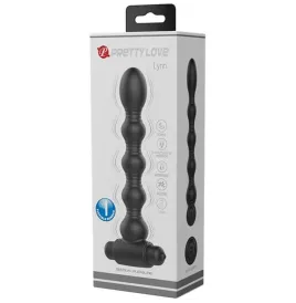PRETTY LOVE - LYNN SILICONE ANAL PLUG 10 VIBRATIONS BLACK