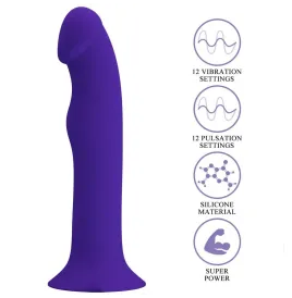PRETTY LOVE - MURRAY YOUTH VIBRATING DILDO and RECHARGEABLE VIOLET