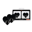 COQUETTE CHIC DESIRE - CACHE-MALIN COEURS NOIR COQUETTE CHIC DESIRE - CACHE-MALIN COEURS NOIR