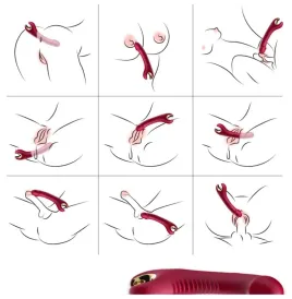 ARMONY - PRINCE DILDO VIBRATOR and ROTATOR RED