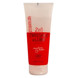 HOT - MASSAGE and GLIDE GEL 2IN1 FRAGOLA 200 ML