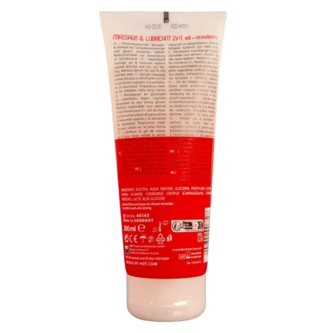HOT - MASSAGE and GLIDE GEL 2IN1 FRAGOLA 200 ML