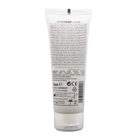 HOT - SUPERGLIDE ESSBARES GLEITMITTEL AUF WASSERBASIS, KOKOSNUSS, 75 ML