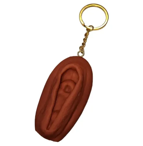 DIABLO PICANTE – VAGINA-SCHLÜSSELANHÄNGER DUNKLER TON