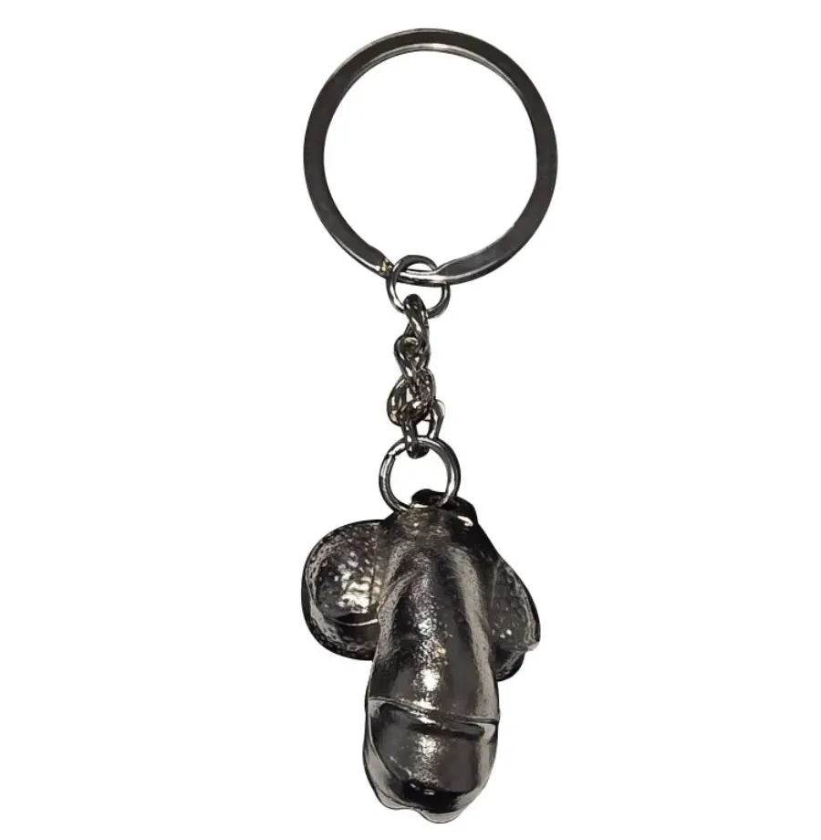 DIABLO PICANTE - LLAVERO METAL PENE ENCOGIDO PLATA DIABLO PICANTE - LLAVERO METAL PENE ENCOGIDO PLATA