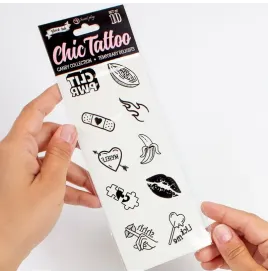 SECRET PLAY - SET DI 10 TATUAGGI TEMPORANEI DELLA COLLEZIONE CANDY