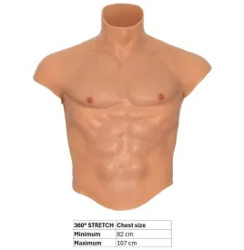 DESIDERIO NASCOSTO - MAGLIETTA ALTER EGO IN SILICONE CON TORSO MASCHILE E ADDOMINALI IN CARNE