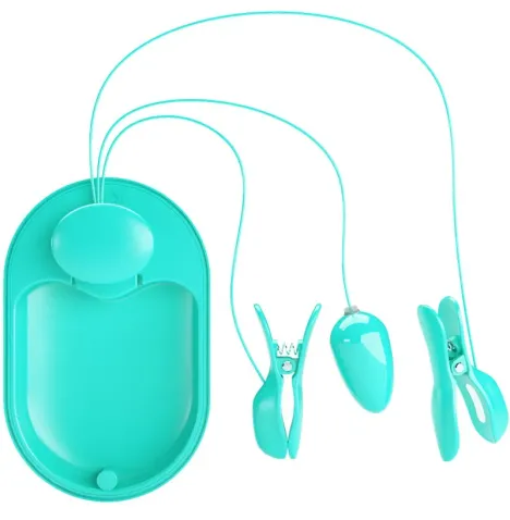PRETTY LOVE - SCATOLA A SORPRESA PINZETTE PER ELETTROSTIMOLAZIONE BLU