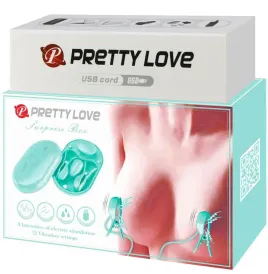 PRETTY LOVE - SCATOLA A SORPRESA PINZETTE PER ELETTROSTIMOLAZIONE BLU