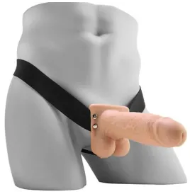 FETISH FANTASY SERIES - STRAP-ON VIBRANTE CAVO REALISTICO CON SFERE DA 17,8 CM