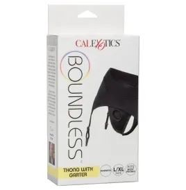 CALEXOTICS - BOUNDLESS THONG MIT GARTER S-M