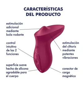 SATISFYER - VIBRATORE ECCITANTE DA APPOGGIO CLITORIDE FUCSIA
