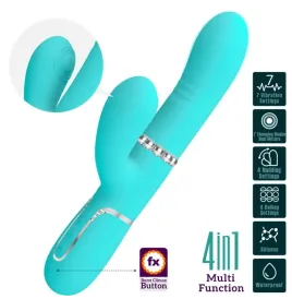 PRETTY LOVE - VIBRATORE MULTIFUNZIONE G-SPOT VERDE ACQUA