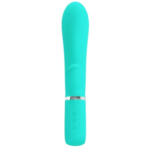 PRETTY LOVE - VIBRATORE MULTIFUNZIONE G-SPOT THOMAS VERDE ACQUA