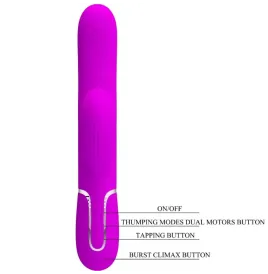 PRETTY LOVE - PERLITA MULTIFUNCTION 3 IN 1 G-SPOT VIBRATOR VIOLET