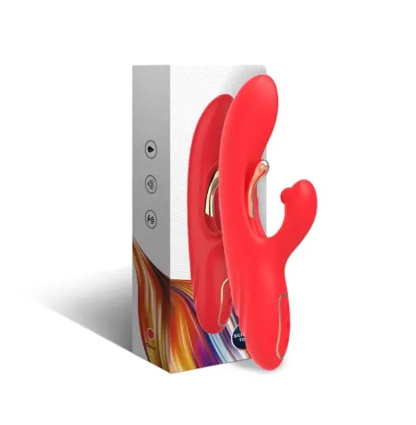 ARMONY - VIBRATEUR STIMULATEUR POINT G ET CLITORIS AVEC LANGUE OSCILLANTE ROUGE