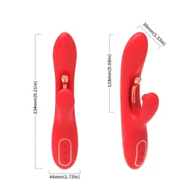 ARMONY - G-PUNKT- UND KLITORIS-STIMULATOR-VIBRATOR MIT OSZILLIERENDER ZUNGE ROT